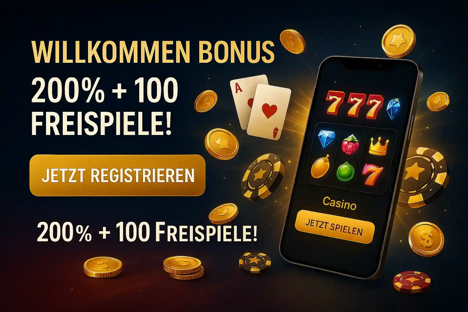Sicher dir den Willkommensbonus von Bizzo Casino: 200% Bonus plus 100 Freispiele. Ein Smartphone zeigt die vielfältige Auswahl an Slot-Spielen. Jetzt registrieren!