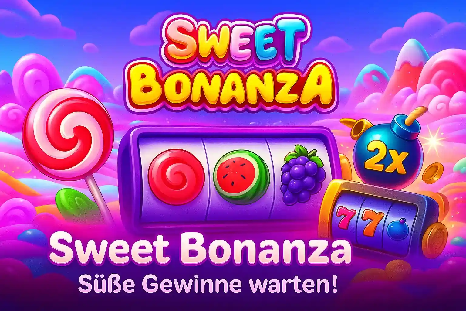 Der bunte Slot Sweet Bonanza im Bizzo Casino verspricht süße Gewinne. Die Walzen sind gefüllt mit Früchten und Süßigkeiten, die auf Sie warten.
